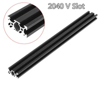 2040 v slot extrusion european standard anodized aluminum profile frame 500mm length linear rail for cnc 3d printer black