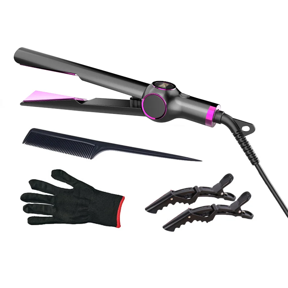 

Pro Hair Straightener Set Electric Curling Iron Hair Splint Hair Styling Tool with Gloves Not Hurt Hair EU for Wet/Dry Hair