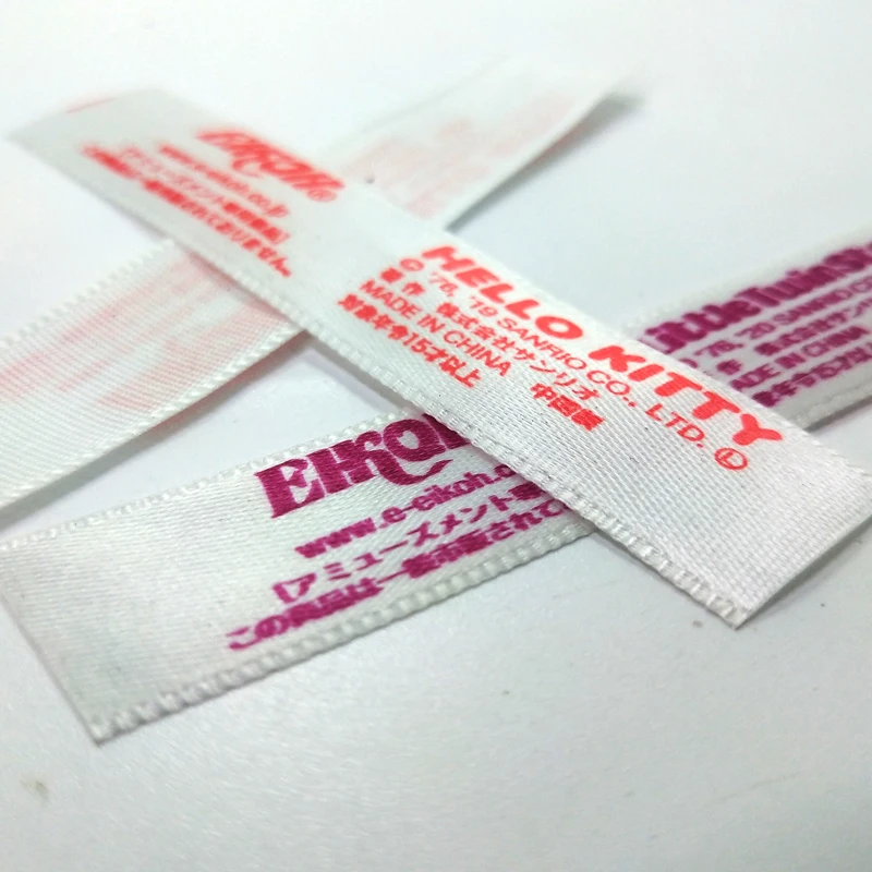 Ширина 1 5 см оптовая продажа ярлыки с логотипом одежды ярлык цветным атласная