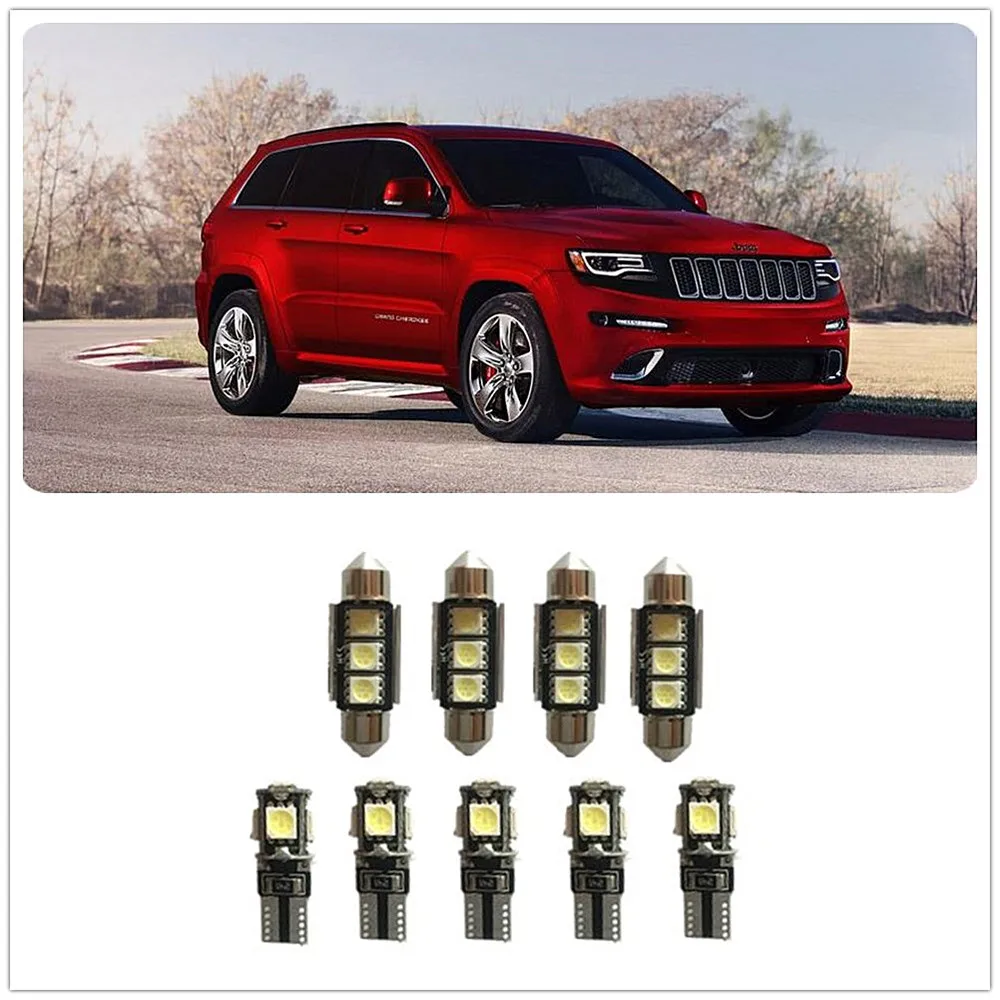 Комплект внутренпосылка белого светодиода 9 шт. для Jeep Compass Cherokee comше TJ Patriot Renegade