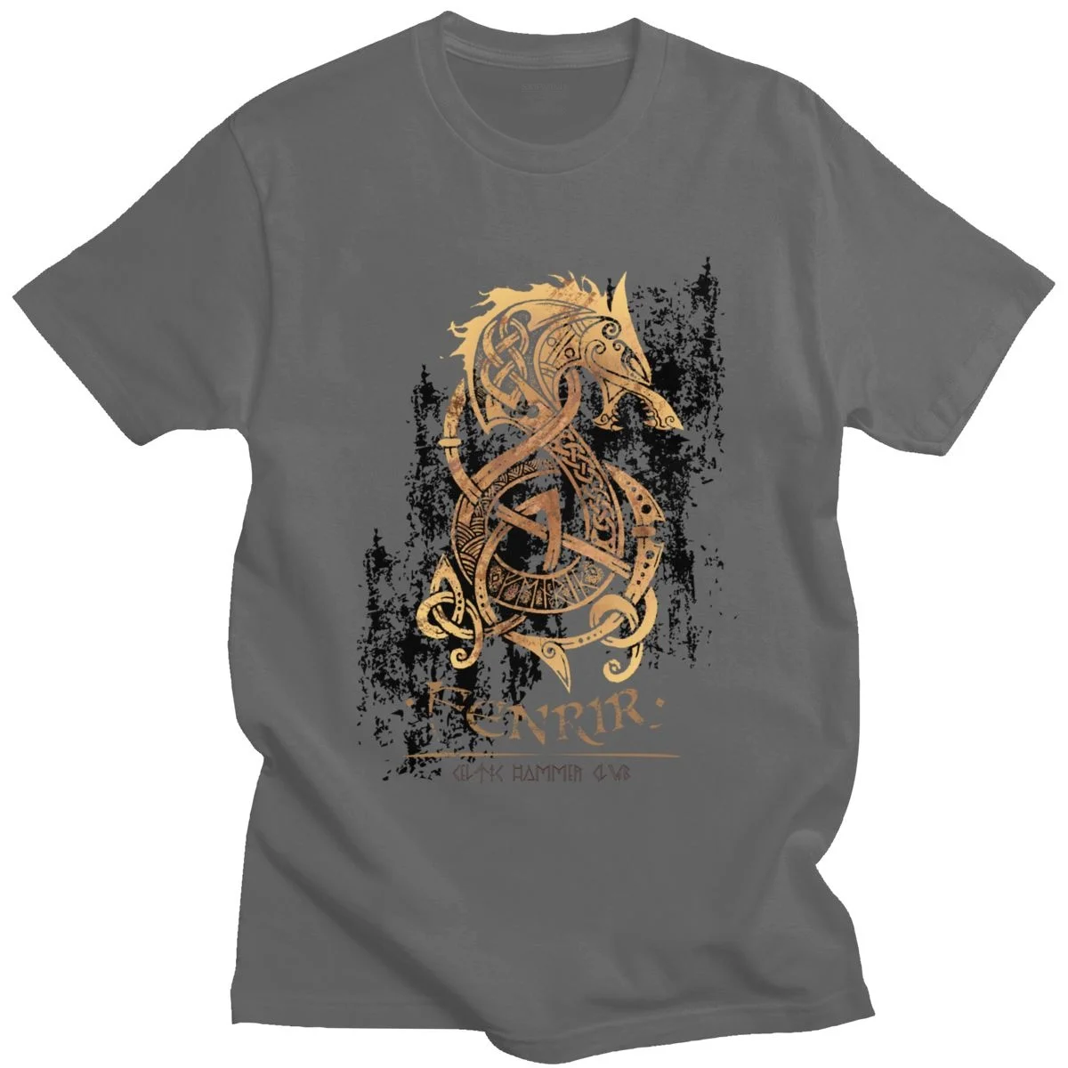 

Футболка с короткими рукавами Viking The North Monster Wolf Odin Valhalla, Винтажная футболка из 100% хлопка для мужчин