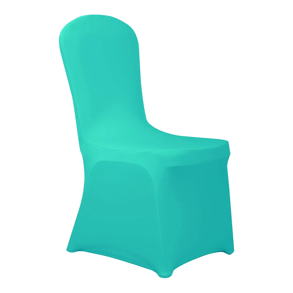 Mint Green 100 шт растягивающиеся крытые чехлы на стулья для свадьбы/вечерние универсальные банкетные гостиничные украшения - Цвет: Mint Green