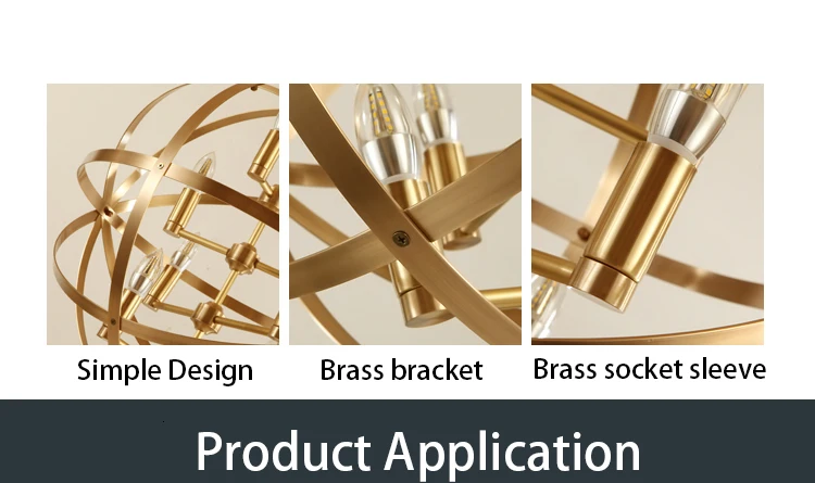 Современный подвесной светильник винтажная люстра из латуни домашний декор |