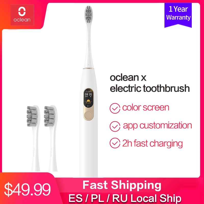 Глобальная версия Oclean X Xiaomi sonic электрическая зубная щетка обновленная Водонепроницаемая ультра звуковая автоматическая зубная щетка перезаряжаемая через USB