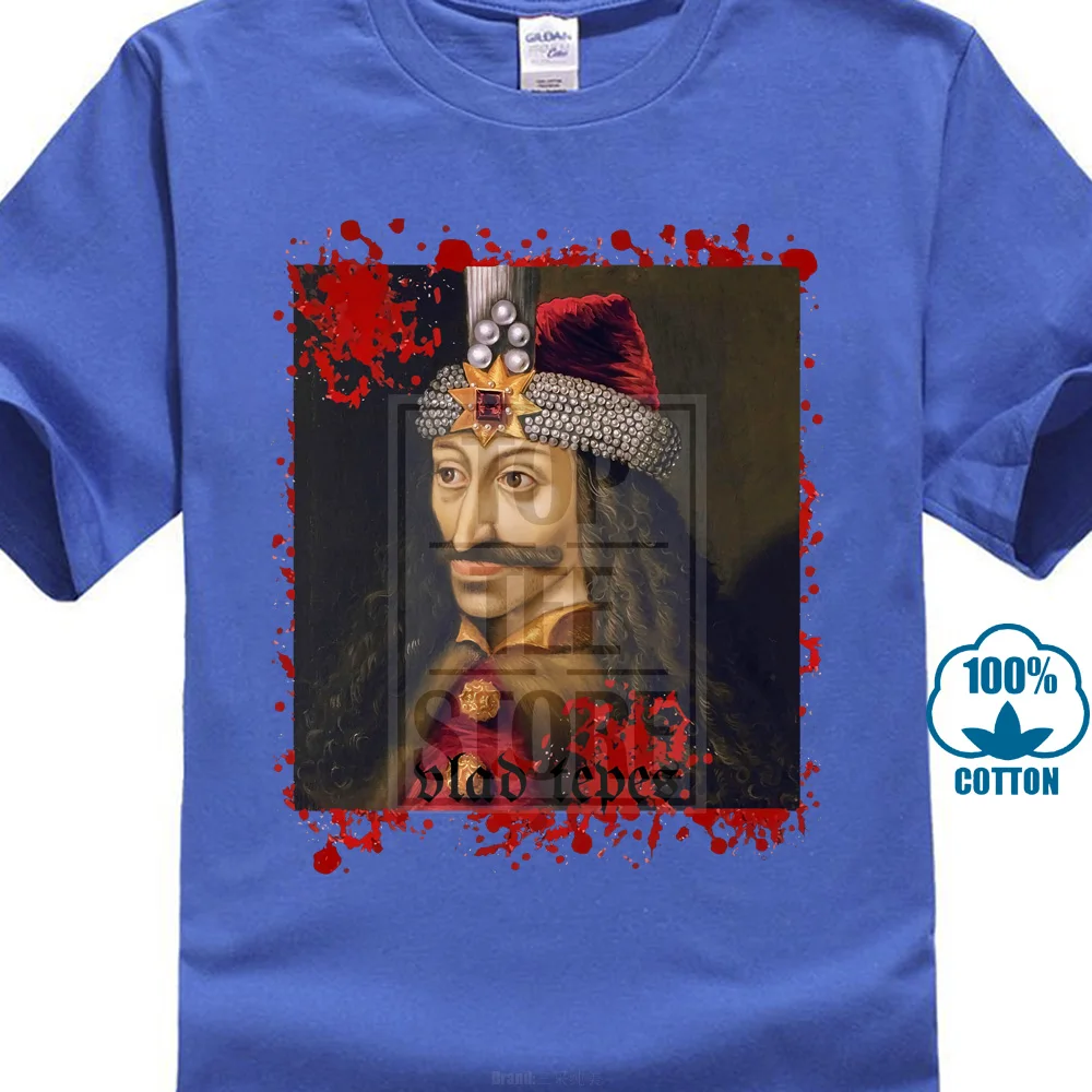 Влад Цепеш Дракула графика футболка с вампиром мужская летняя хлопчатобумажная