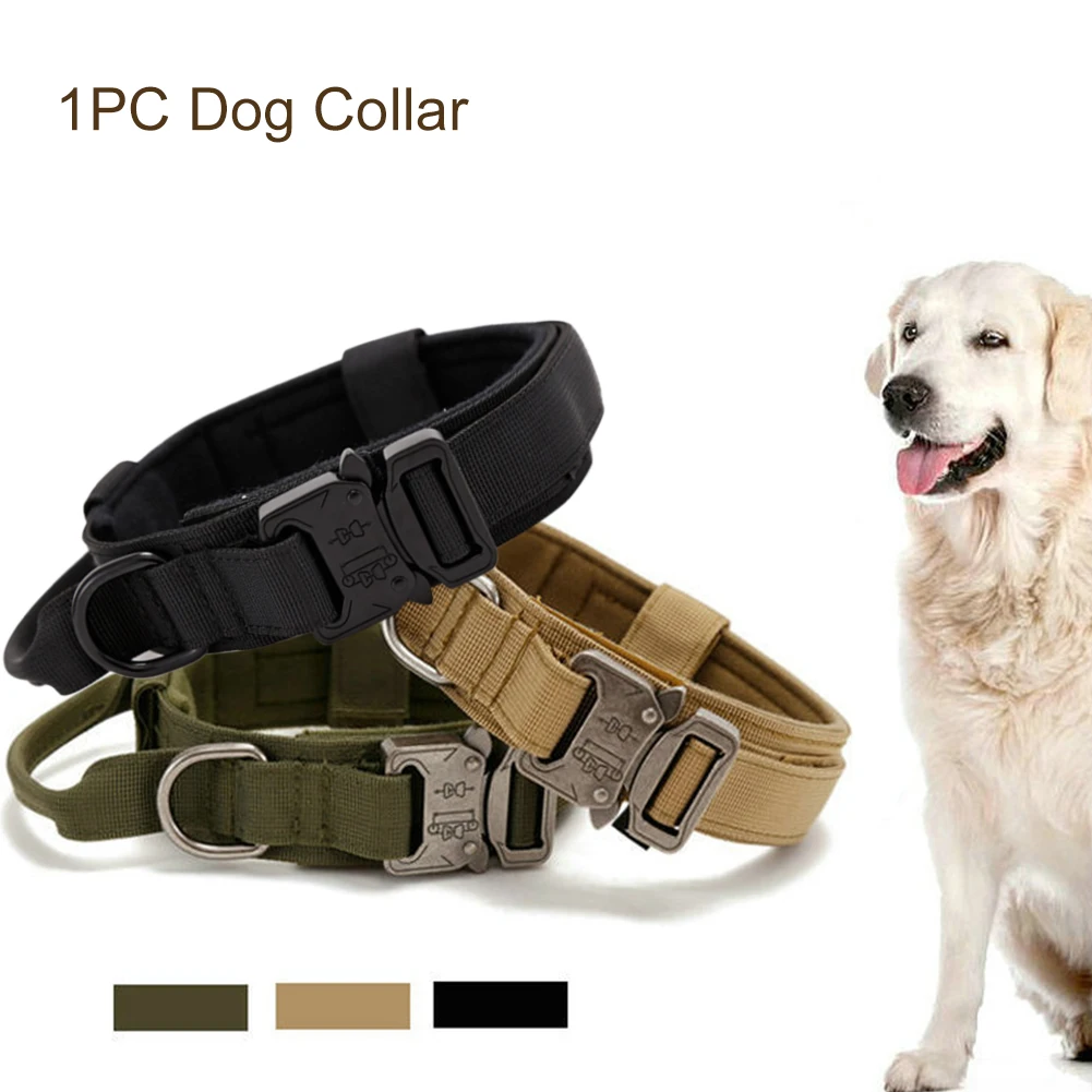 

Training Outdoor Easy Control Dog Collar Anti Lost Portable Walking Adjustable Belt Neck Strap With Handle Metal Buckle Leash