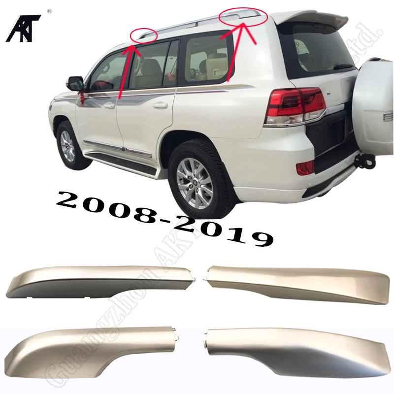 Серебристый чехол на крышу багажника наконечник крыши для: Toyota Land Cruiser LC200 2008 2019 4