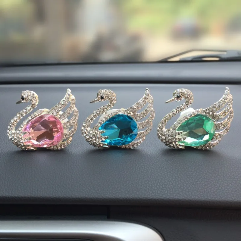 

Diamond Swan 2 Perfume Decoration Car Air Outlet Clip Air Freshener Car Interior Car Aroma Diffuser Car Accessories Pink Car