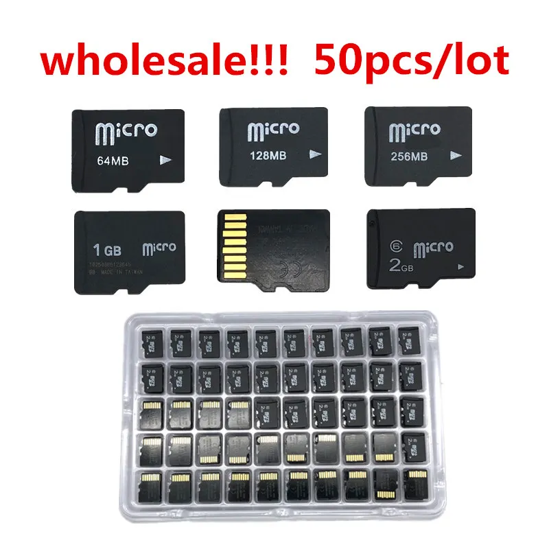Большая Акция! 50 шт. 32 Мб 64 128 МБ 256 512 1 ГБ TF карта Micro Card Memory для мобильного