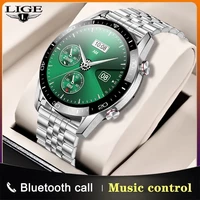 lige new fashion smartwatch bluetooth call sport mens watch heart rate monitoring music control luxury smart watch for mengift