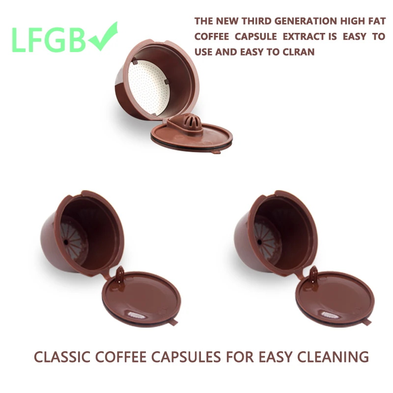 

Crema Coffee Capsule Filter Upgrade 3rd Generation For Dolce Gusto Cafeteira Refillable Reusable Coffee Cup Baskets Dripper