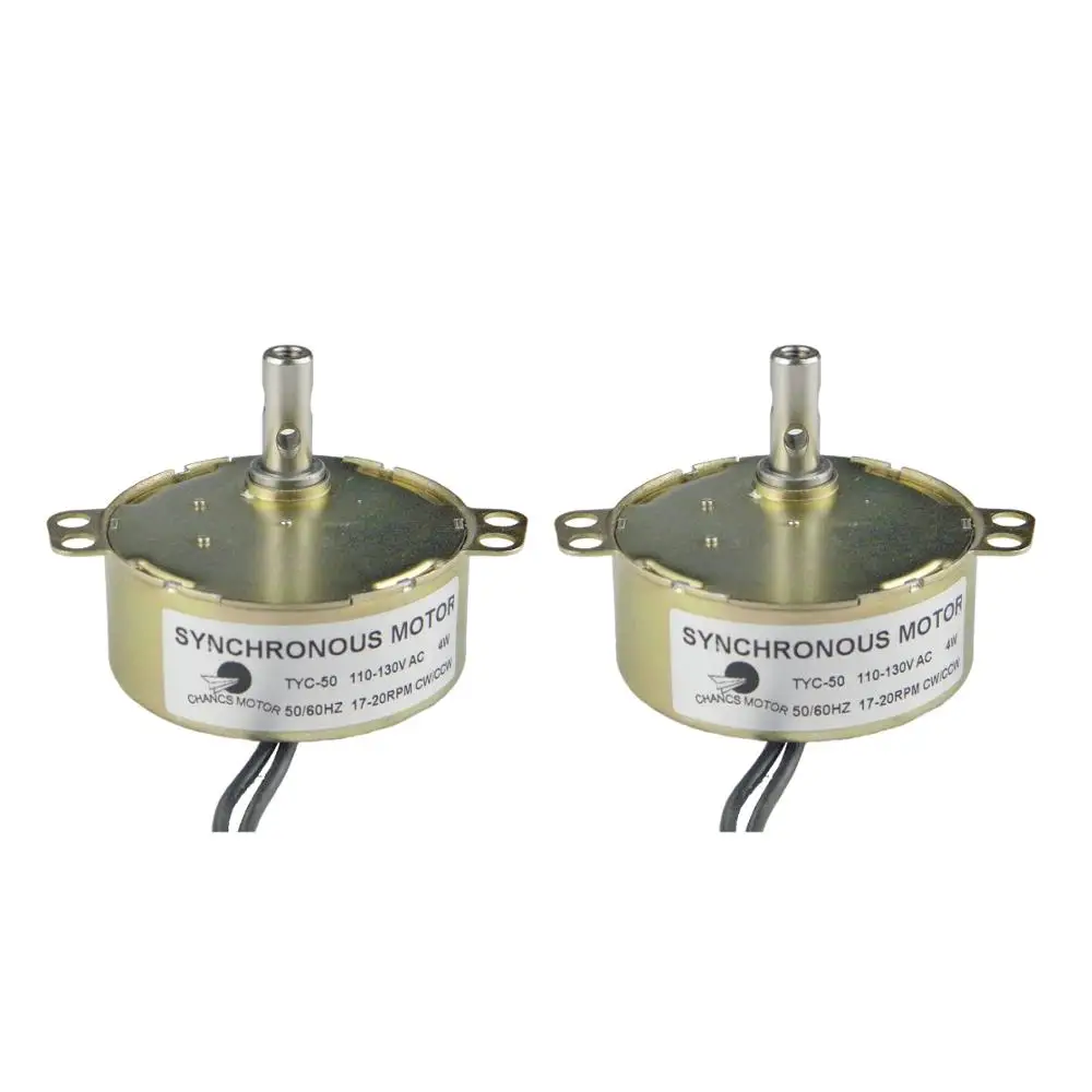 CHANCS TYC-50 Synchron Motor 110V AC 17-20RPM CW/CCW Geared Reduction Gear 2PCS for Electric Fireplace | Обустройство дома