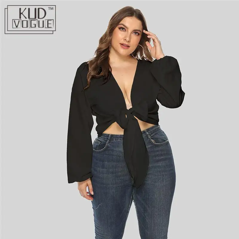 Женские топы и блузки размера плюс лето 2018 корейская мода Красная белая блузка с