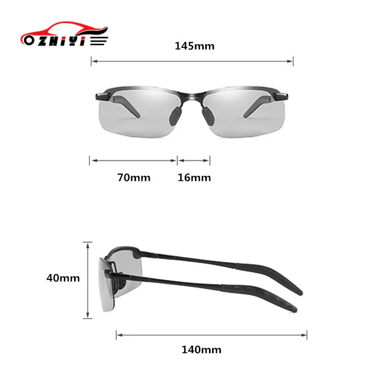 Мужские фотохромные очки ZHIYI солнцезащитные для вождения в дневное и ночное