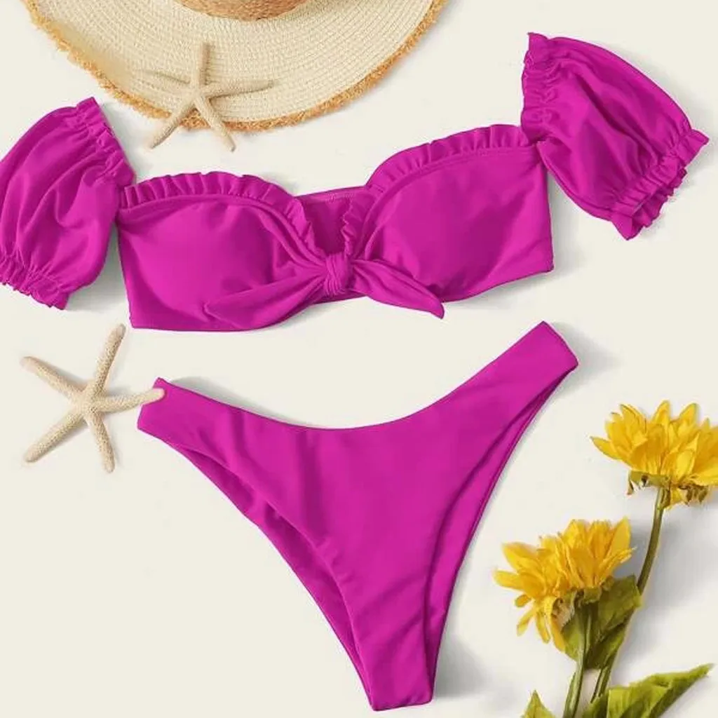 

Women's Summer Bikinis Set Sexy Tie-Dye Lace Up High Cut Leg Halter Bikini Set Two Piece Swimsuit кђпалники женские 2021