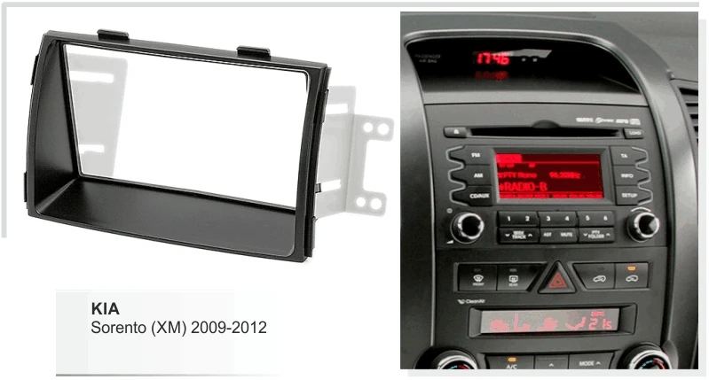 2Din Car Radio Facia for KIA Sorento 2009-2012 Dash Trim Panel Kit Fascia Adapter Plate Cover Bezel | Автомобили и мотоциклы