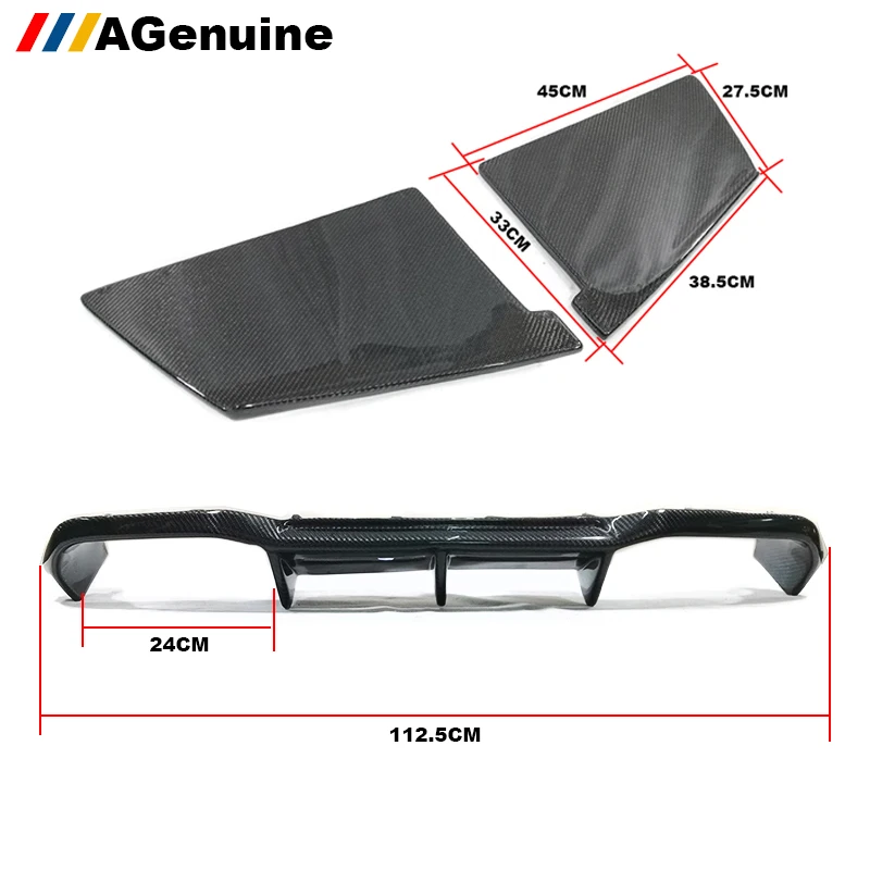 3 шт./компл. MTC полностью из углеродного волокна Автомобильный задний бампер для BMW