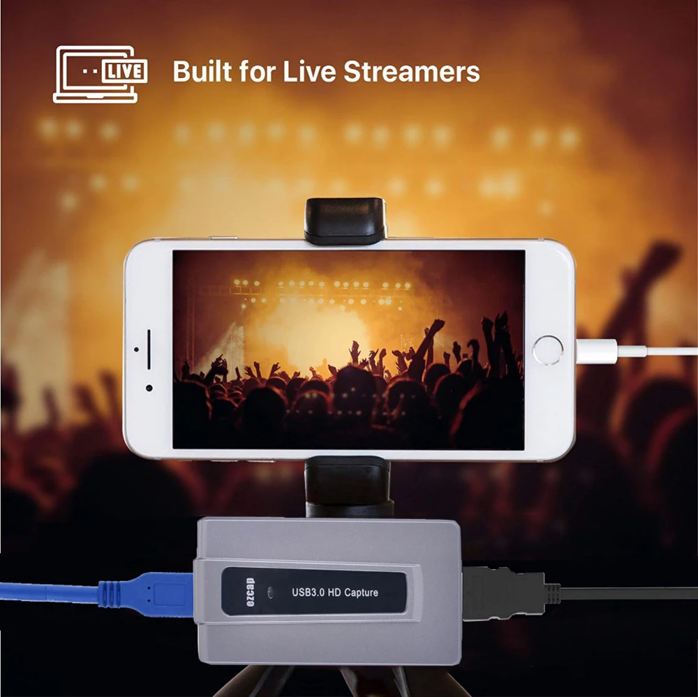 Ezcap 287 1080P 60fps Full HD видеозаписывающее устройство HDMI к USB 3 0 карта видеозахвата для