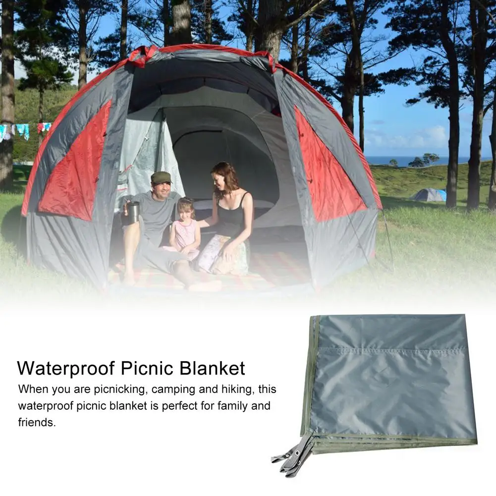 

Camping Mat Waterproof Picnic Blanket Oxford Cloth Oversized Picnic Blanket Sitting Mat Beach Blanket Accommodate 3-5 Adults