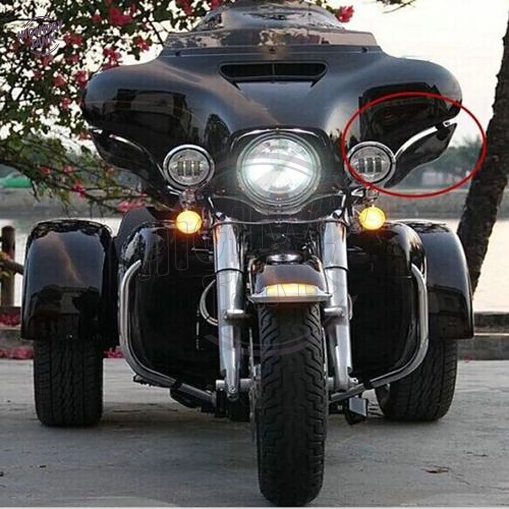 

Smoke ABS Motorcycle Front Side Wings Air Deflectors case for Harley Touring Electra Street Tri Glide Ultra Limited 2014-2017