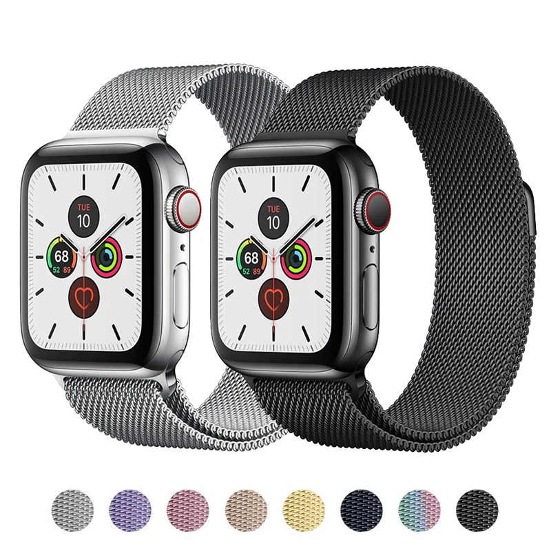 

Strap For Apple watch band 44mm 40mm 38mm 42mm metal Magnetic Loop correa Accessories bracelet iWatch serie 4 3 SE 6 7 45mm 41mm