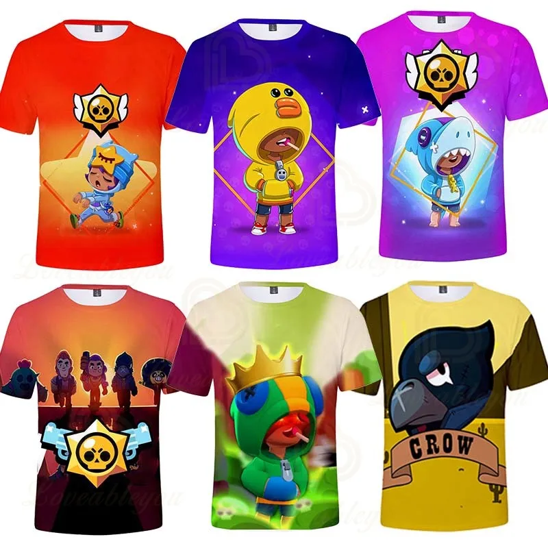 

Shooter Boys Girls 3D PRIMO MORTIS Short T-shirt Crow Spike Leon Shelly Gameing Tshirt Kids Game Star Shirt Tops Birthday Gift