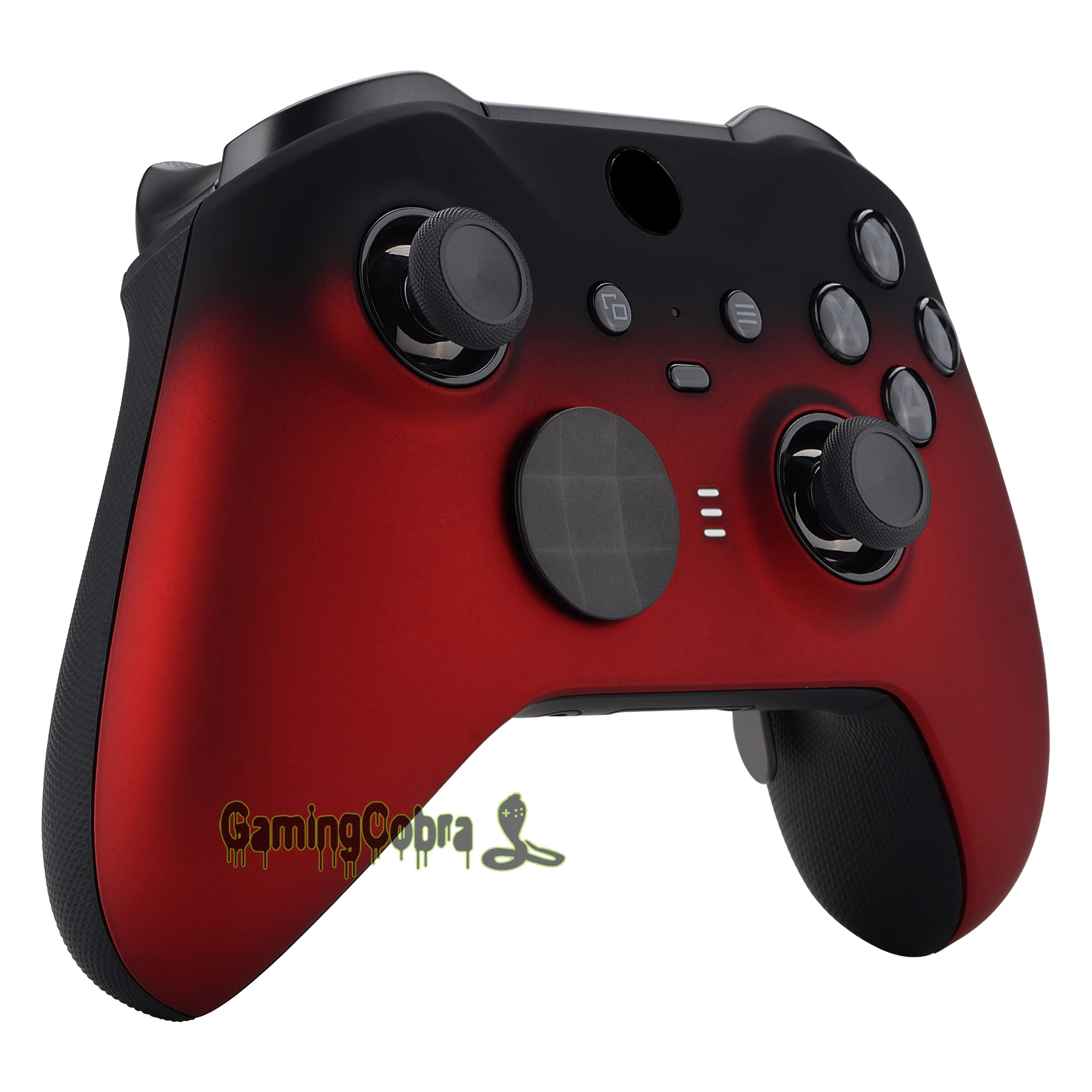 eXtremeRate Shadow Scarlet Red Soft Touch Faceplate Front Housing Shell Replacement Kit for Xbox One Elite Series 2 Controller |