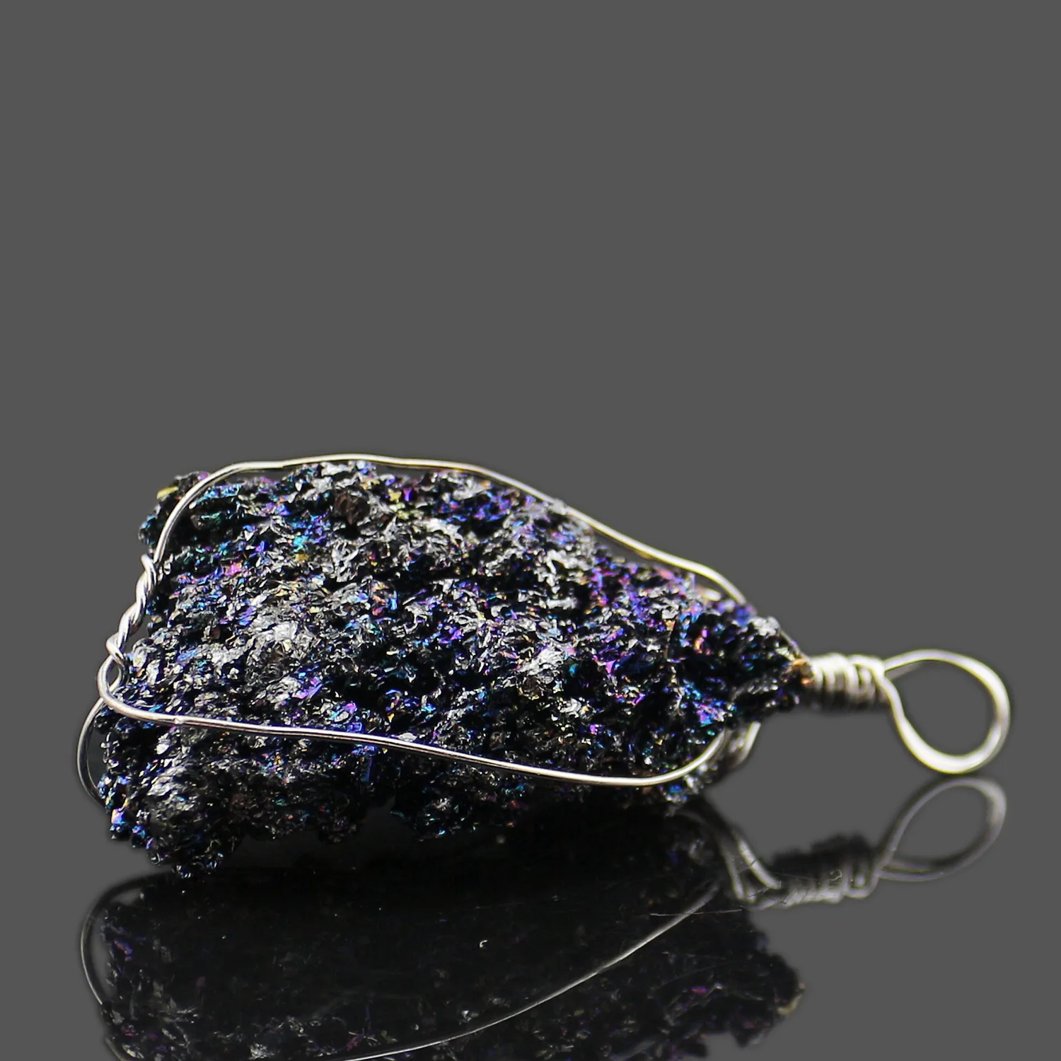 Изысканная натуральная Подвеска из камня и хрусталя ручная обмотка ожерелье