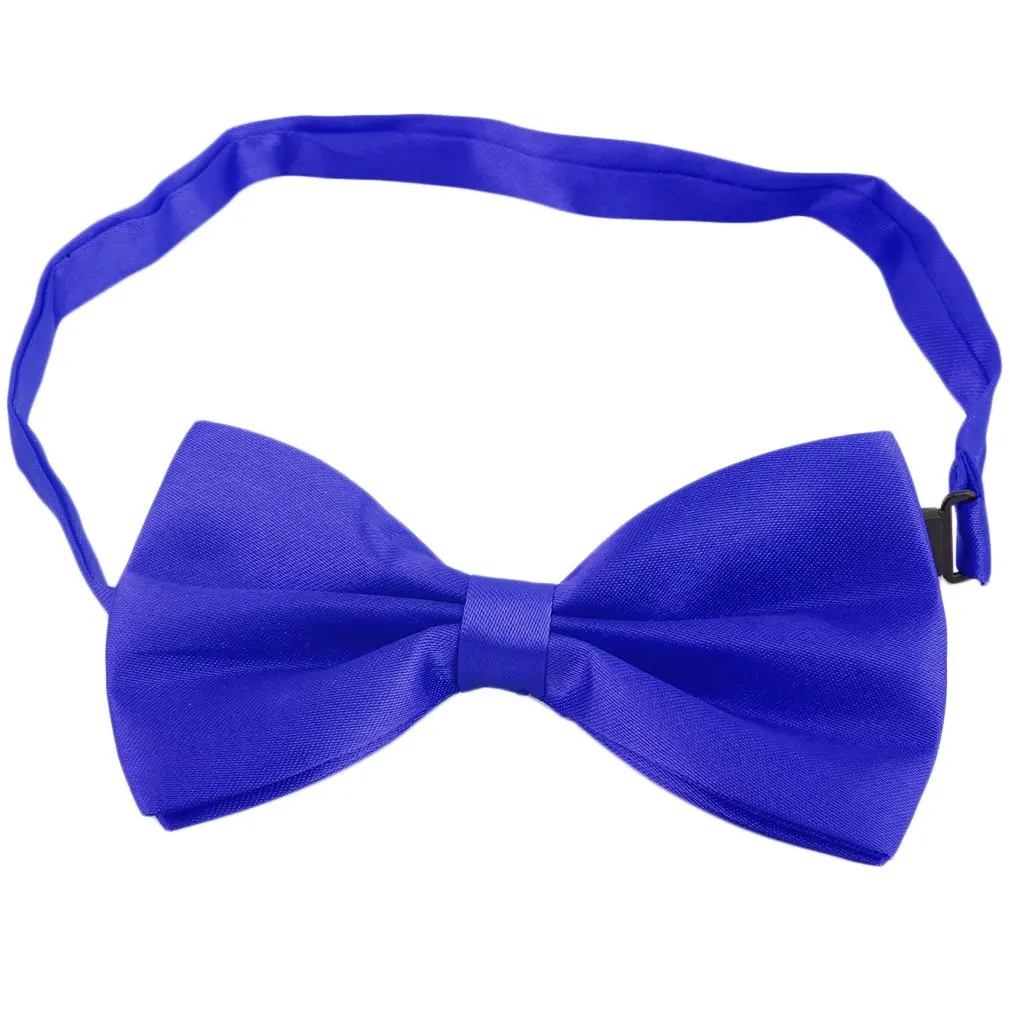 

100% Brand New Fashion Men's Formal Commercial bowties Solid Color Tuxedo Classic Bowtie Wedding Party Satin Bow Tie Necktie