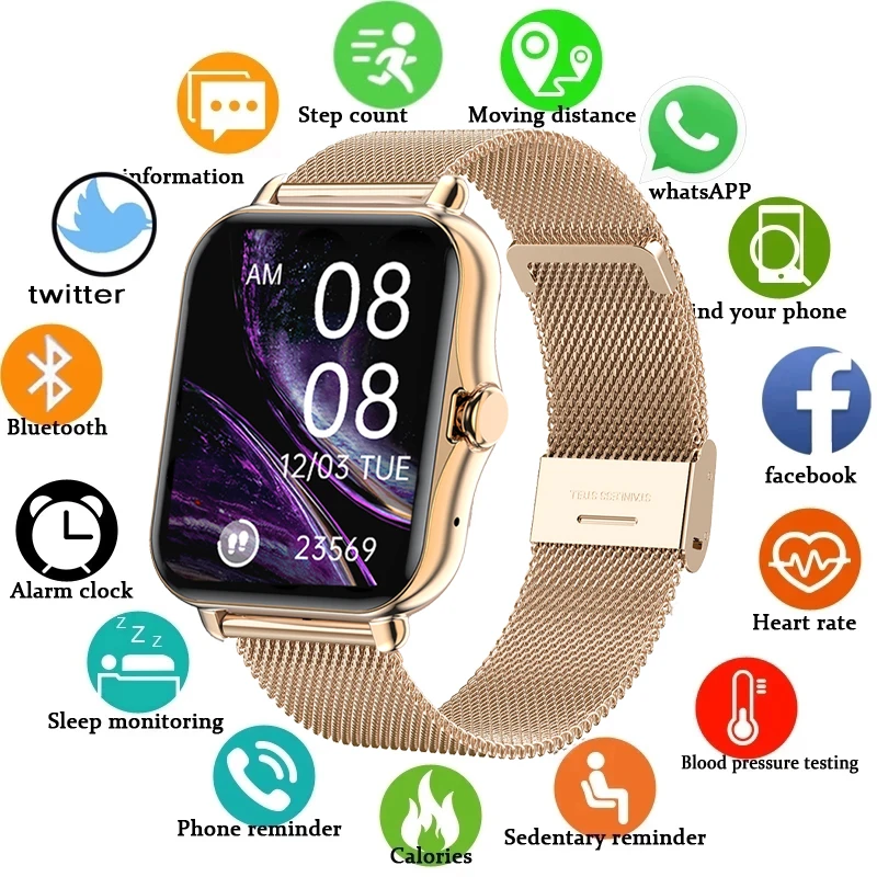 

LIGE New Fashion Smart Watch Ladies Heart Rate Blood Pressure Multifunctional Sport Watch Men Woman Waterproof Smartwatch Women