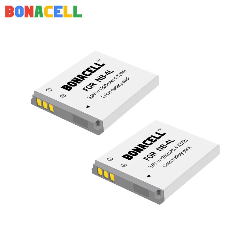 Bonacell 1.2Ah NB 4L NB4L Аккумуляторы для Canon IXUS 30 40 50 55 60 65 80 100 I20 110 115 120 130 IS 117 цифровой