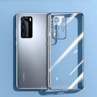 luxury plating transparent soft silicone case for huawei p30 p40 lite p20 mate 20 30 pro nova 5t honor 20 clear shockproof cover