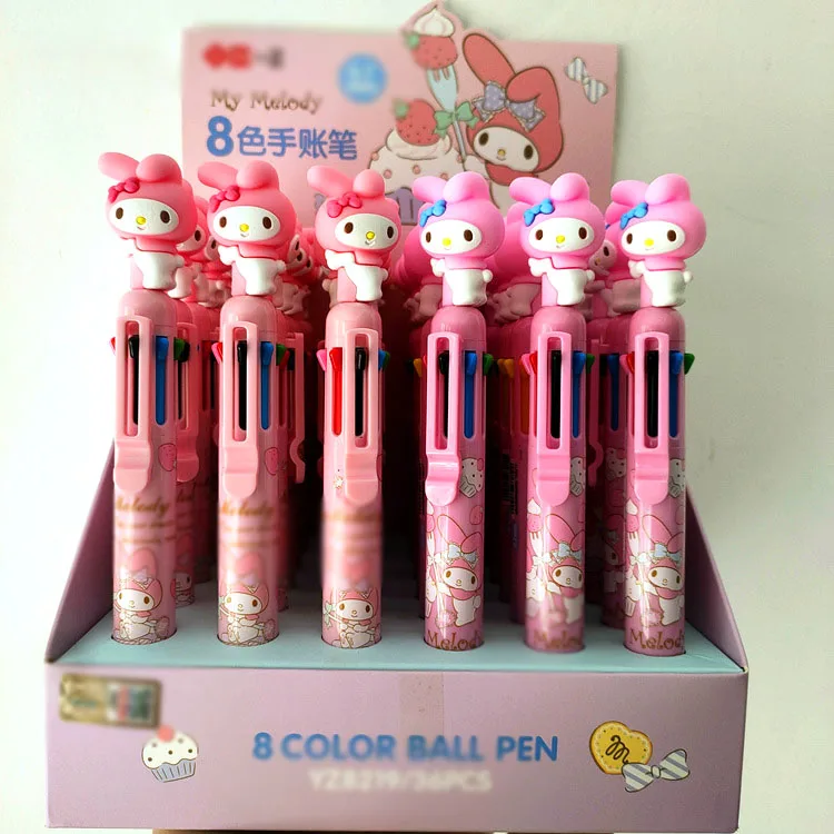 

36 pcs/lot Kawaii Animal 6/8 Colors Ballpoint Pen Cute Ball pens School Office writing Supplies Stationery Gift
