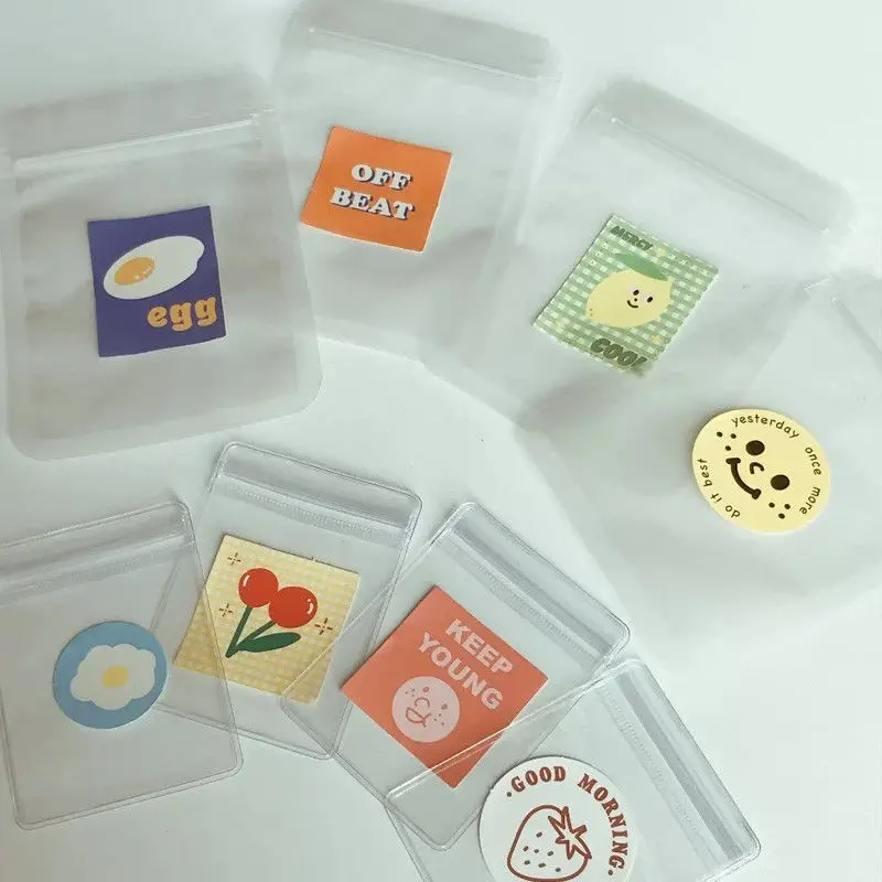 

10 pcs Ins Transparent Jewelry Storage Bag Personality DIY Korean Simple Girl Small Thickening Anti-oxidation Necklace Earrings