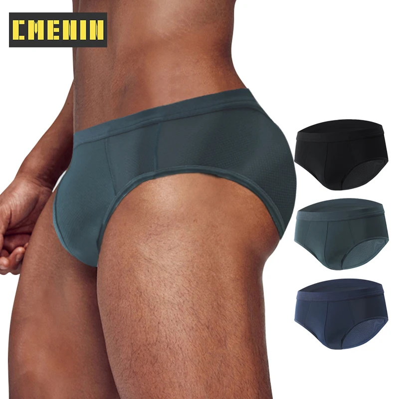 

2021 New Nylon Sexy Man Underwear jockstrap Brief Low waist Men's Briefs Bikini Gay Men Underpants Innerwear Cuecas CM808