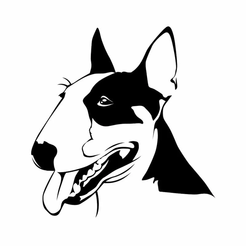 

Cute Bull Terrier Dog Pets Animals Vinyl Decal Car Sticker Black/Silver 16CMX15CM