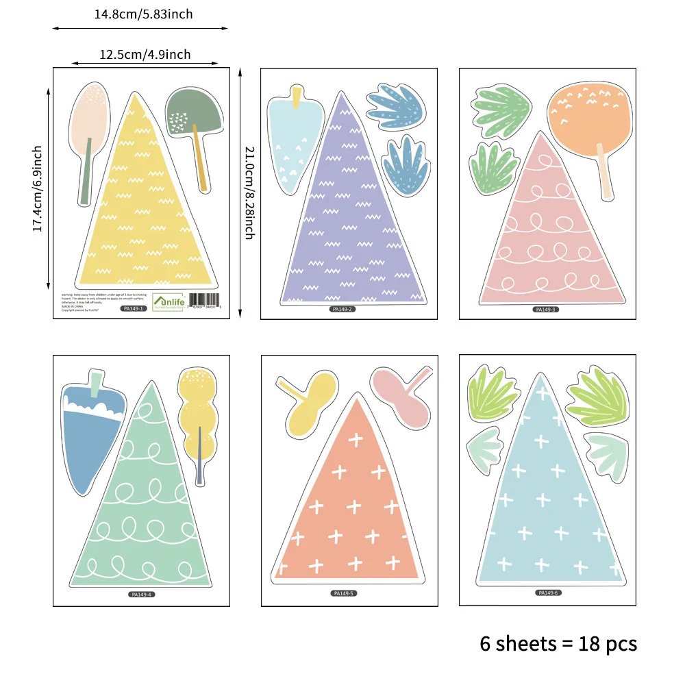 Мультяшные настенные наклейки Funlife стикеры на стену с изображением дождливого