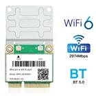 2974 Мбитс Wi-Fi 6 Беспроводная половинная мини-сетевая PCI-E Wlan Wi-Fi-карта Bluetooth 5,0 1802 AXac 2,4 ГГц5 ГГц адаптер MU-MIMO антенна IPEX
