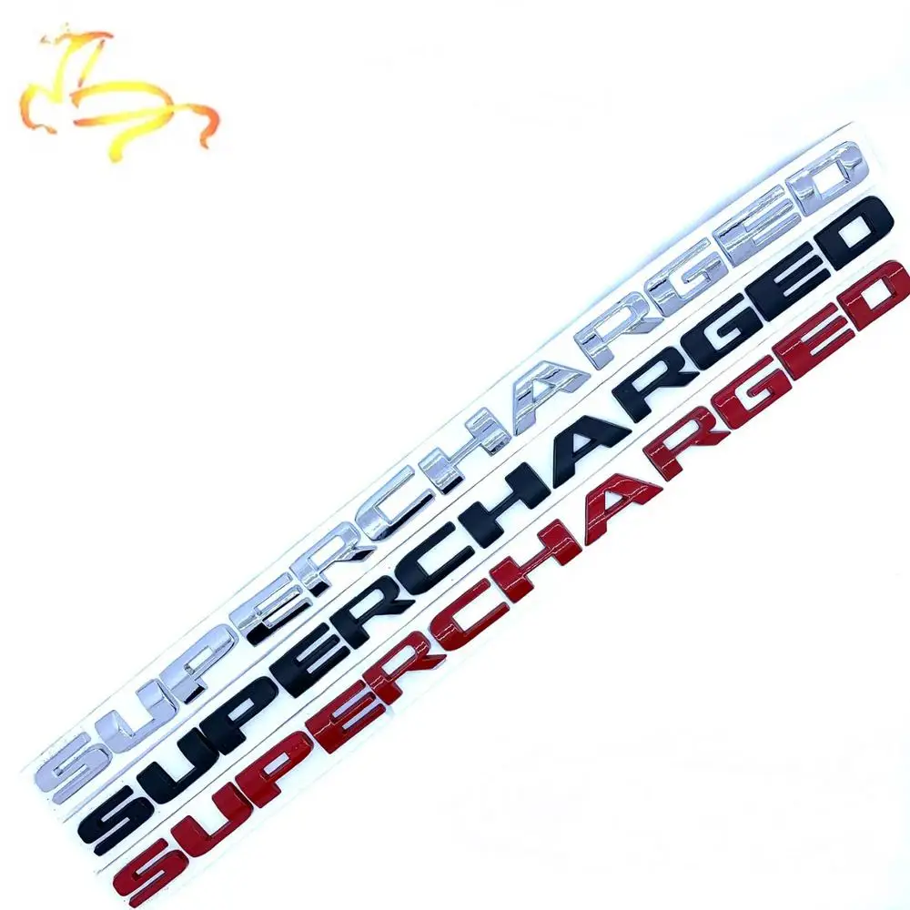 

SPORT Car Sticker Metal " SUPERCHARGED " Auto Trunk Letters Badge Emblem Badges for Supercharged Range Rover Sport