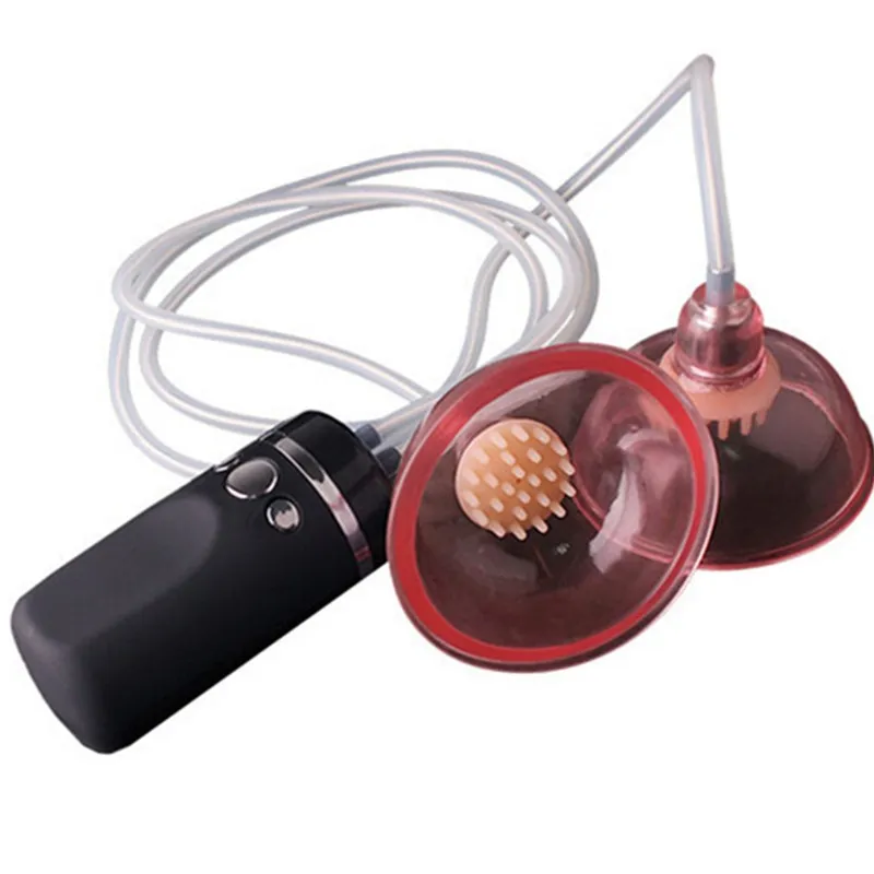 10 Speed Breast Massager Nipple Clamps Sucker Breast Enlarger Pump Vacuum Suction Cup Sex Stimulator Sex Toys for Women A3-5