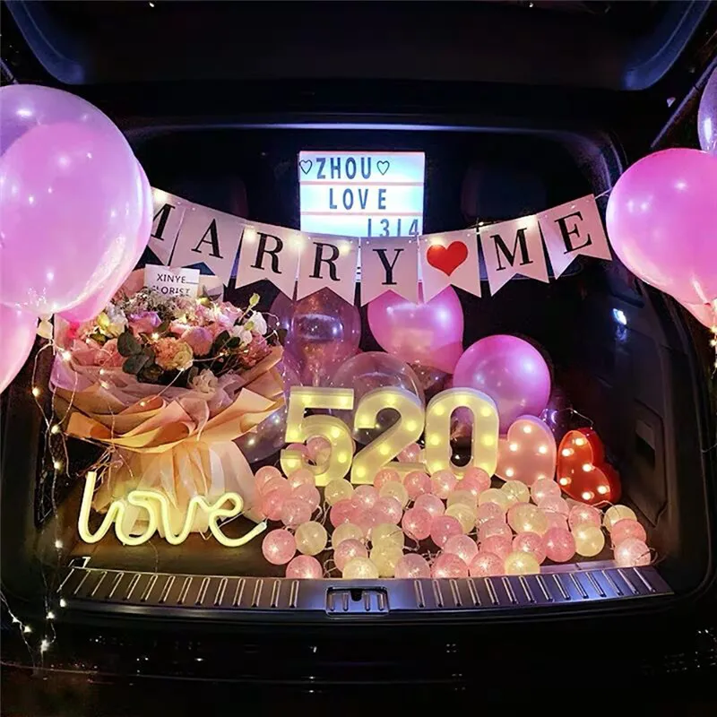 Светодиодный шатер буквы светятся номер знак ночник дистанционный письмо лампа