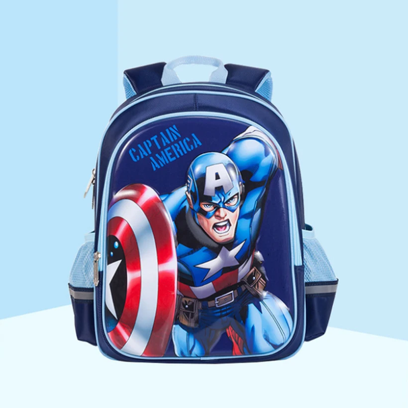 

Disney Schoolbag Elementary School Students 1-3 Grade Spider-man Child Boy Light Bag Marvel Captain America Backpack