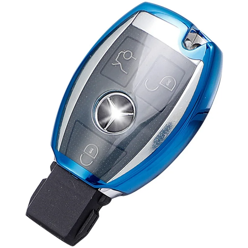

Suitable for Mercedes-Benz Class A, Class B, Class C, Class E, Class R, CLA, CLS, electroplated TPU car key protector