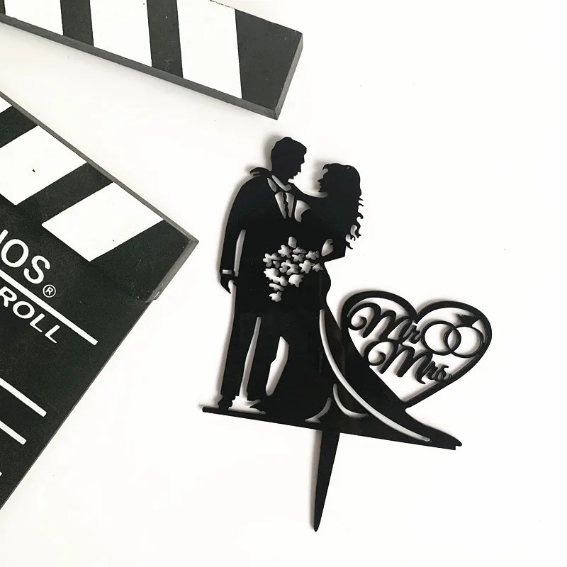 ABK MR& MRS акриловые буквы Топпер для торта «С Днем Рождения» юбилей свадебный торт украшения взрослых детей день рождения поставки - Цвет: ABK