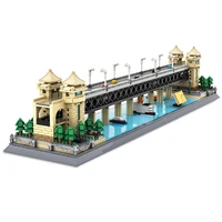 wange 6223 china wuhan yangtze river bridge assembled city building model building block toys for children