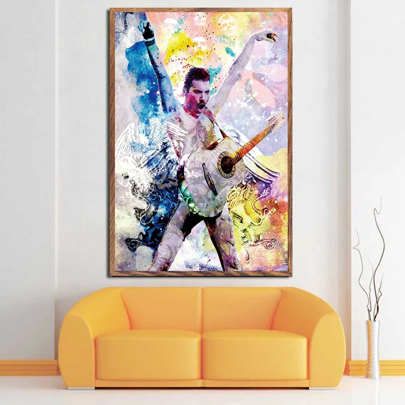 Новый постер и принты Freddie Mercury в богемном стиле Rhapsody Queen настенная Картина на