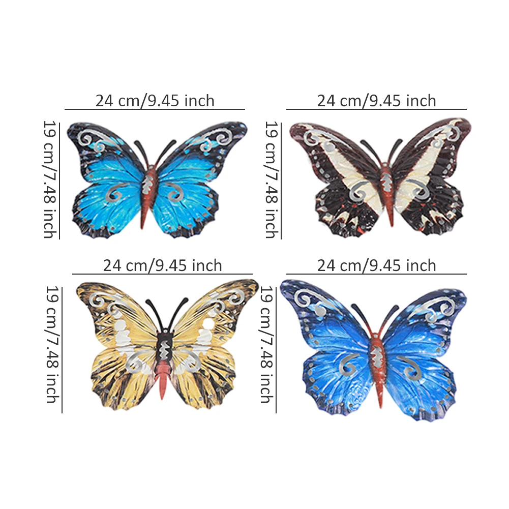 

4pcs 3D Crystal Butterfly Wall Stickers Creative Butterflies With Diamond Home Decor Kids Room Decoration Art Wall Decals