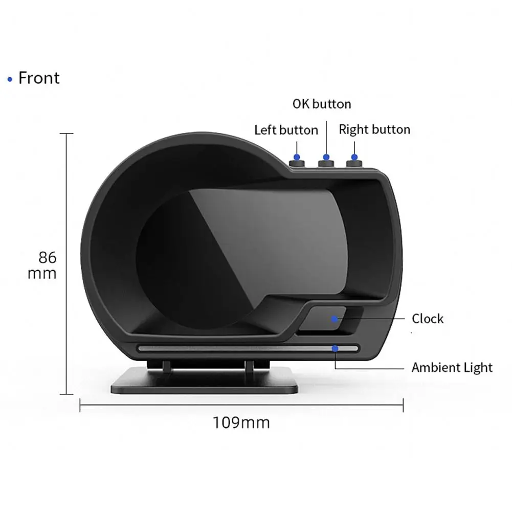 

AP-6 OBD+GPS Smart Gauge Speedometer Digital Meter Alarm Speed Gauge Dual System With 9-display Interface For Vehicles Universal