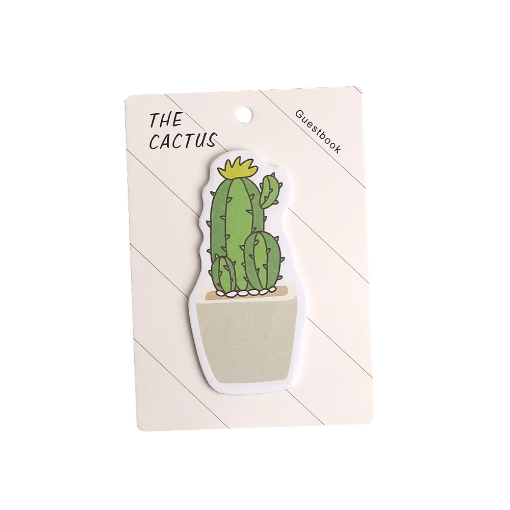 

Novelty Plant Sticky Notes Writing Paper Memo Pad Bookmark Adhesive Label Post Kawaii Cute Cactus Student Stationery Decor Gift