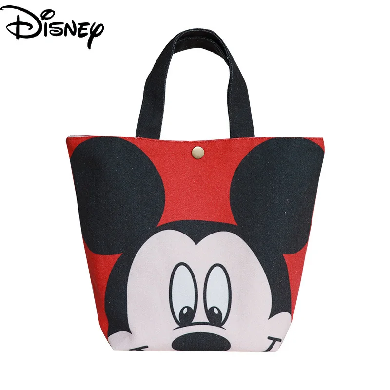 

Disney Mickey Canvas Portable Lunch Bag Student Bag Cute Lunch Bag Japanese Lunch Box Bag Simple Cartoon